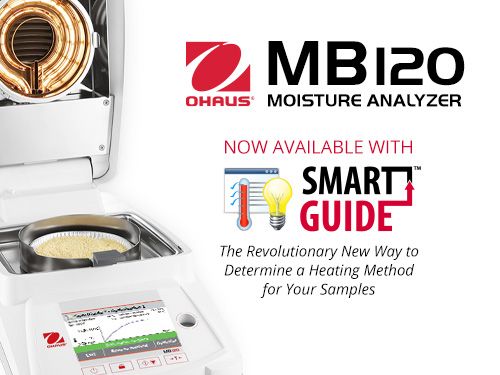 Imagen El Analizador de Humedad MB120 de OHAUS con SmartGuide™